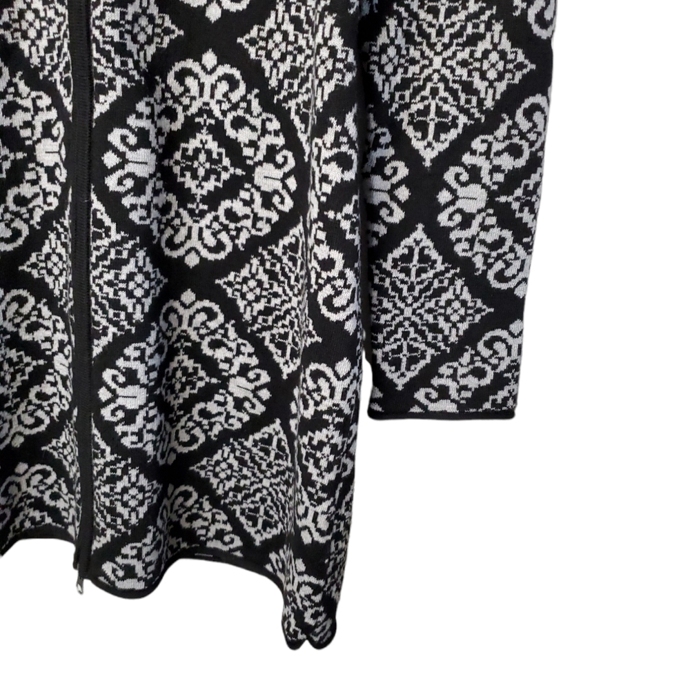 CYNTHIA ROWLEY Scroll Print Women's Long Sleeve Dress Jacket - Picture 3 of 9
